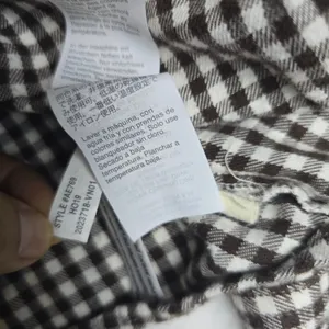 Madewell Brown Gingham Check Button Down Tie Front‎ Cotton Shirt AE769 Womens M thumbnail 8