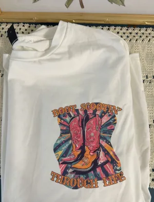 Women’s Western T shirt White Size M thumbnail 1