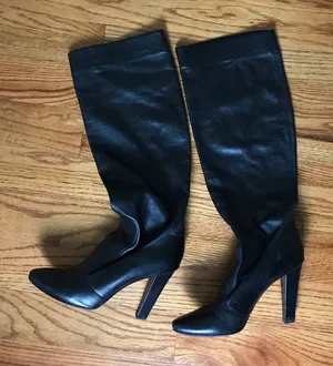 Jimmy Choo Black Knee-High Leather Boots thumbnail 1
