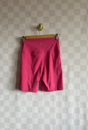 Yogalicious Hot Pink High-Waist Bike Shorts thumbnail 3