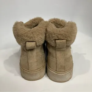 Zara faux fur‎ trimmed high top sneakers size 37 thumbnail 4