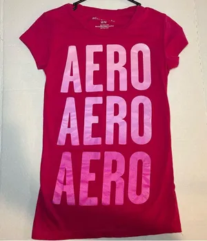 Aeropostale Pink Graphic Tee thumbnail 1