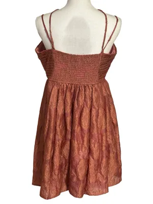 Altar’d State Rusty Rose Textured Floral Mini Dress NWT thumbnail 2