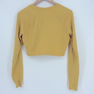 Gymshark Long Sleeve Crop Top Sweatshirt Mustard Yellow Women’s Size Medium thumbnail 5