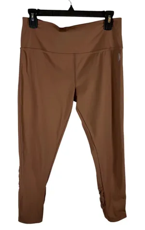 Free People FP Movement Brown High Waisted Lattice Cutout Leggings Large Yoga‎ thumbnail 1