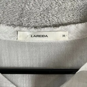Lareida White Sheer Gauze Cotton Blouse‎ Coastal Minimal Boho Layering 38 US 4 thumbnail 4