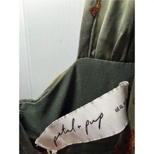 Petal & Pup Wendi Ruffle Olive Green Floral Ruffle Maxi Dress thumbnail 2