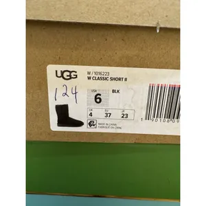 Ugg Classic Short Ii Boot Black Sheepskin Wool Suede Women Us 6 /Uk 4.5 /Eur 37 thumbnail 9