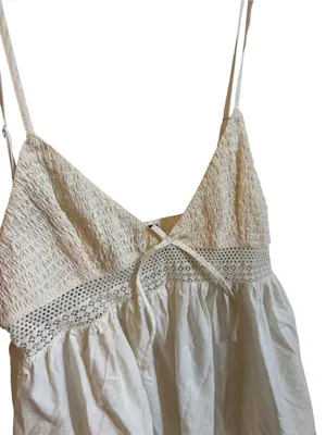 Zara Cotton Poplin Maxi Dress in Ivory s thumbnail 5