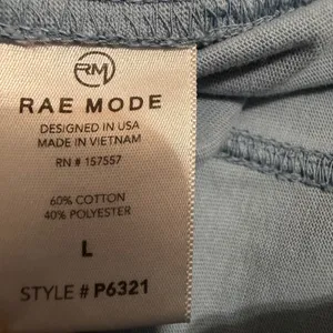Rae Mode Women Cotton Blend Pants Siz L Light Blue Wide Leg Lounge Elastic Waist thumbnail 8