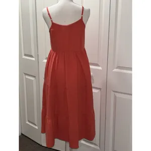 Women's Magaschoni Peach Casual Dress 100% Organic Cotton Sleeveless Midi Size thumbnail 2