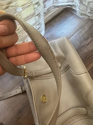 Tory Burch gray Pebbled Leather Tote with Gold Logo thumbnail 16