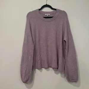 Madewell Payton Pullover Sweater in Coziest Yarn Heather Lilac L thumbnail 2