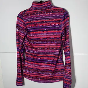 Nike Women’s Pink & Purple Striped Quarter-Zip Pullover thumbnail 11