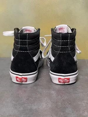 Vans Sk8-Hi Skate Black Suede/Canvas Shoes Women's Size 7.5 thumbnail 7