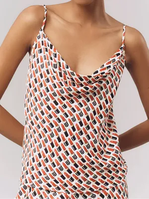 Anthropologie by Anthropologie Silky lipstick Cowl-Neck Tank Top size xl NWT thumbnail 1