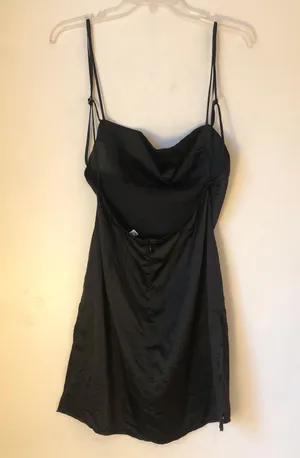 Princess Polly Black Satin Kendra Backless Slip Dress 10 thumbnail 3