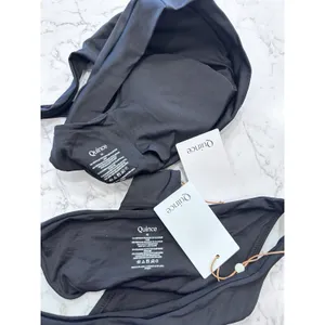NWT Quince Black Italian Tank Bikini Top 8 Low Rise Bottom Set Size XS thumbnail 3