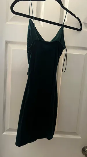 Green Sparkle Cut Out Dress thumbnail 2