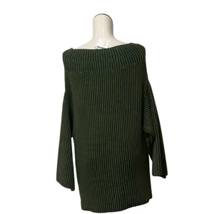NWT Free People Boat Neck Tunic Sweater Small, CHIVE COMBO Small thumbnail 9