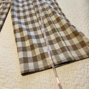 Anthropologie En Saison Brown Plaid Gingham Jumpsuit XS thumbnail 15
