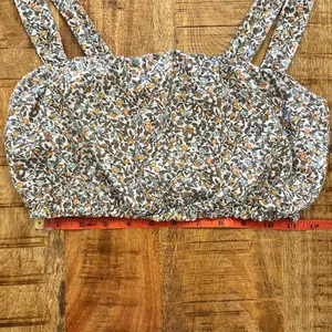 Abercrombie &‎ Fitch Fruit Print Crop Top Small Milkmaid Cottagecore Linen Blend thumbnail 9