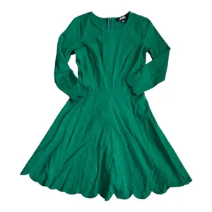 Lulu’s Cumulonimbus Clouds Dark Green Skater Dress thumbnail 2