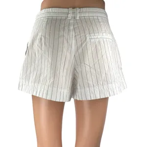 Zara Women's White Black Striped High Waisted A Line Casual Mini Shorts Size XS thumbnail 3