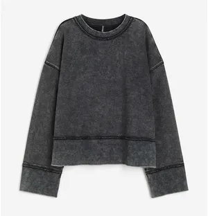 H&M Black Oversized Sweatshirt thumbnail 1