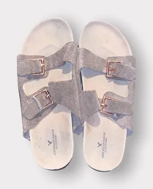 American Eagle Tan Suede Sandals Shoe Size 10 thumbnail 1