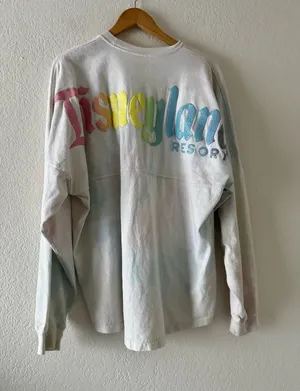 Disneyland Resort Spirit Jersey Pastel Tie Dye Rainbow Glitter Puff Print medium thumbnail 1