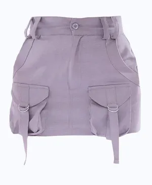 Pretty Little Thing Grey Cargo Skirt thumbnail 1