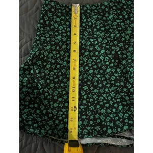 ZARA Floral Skater Mini flare Skort Black Green Womens Size M thumbnail 7