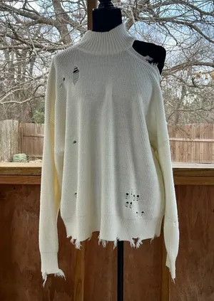 Revolve Lovers And Friends Women's Arlington Sweater In Ivory Size L thumbnail 5