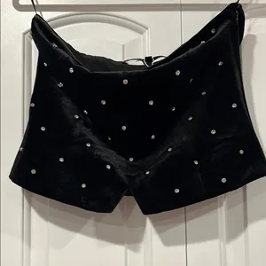 Endless Rose Black Velvet bustier with Rhinestones medium‎ thumbnail 2