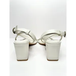 Nordstrom Rack Sandals Womens Size 5.5 Bone‎ Strappy Faux Leather thumbnail 5