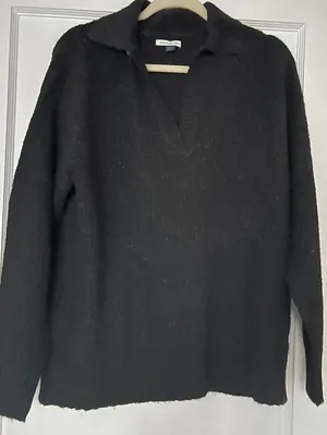 American Eagle X-Small Dark Gray Oversized Sweater thumbnail 1