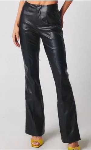 $99 NWOT Tiger Mist amalia faux leather pleather black pants, small thumbnail 1