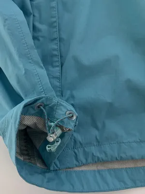 L.L.Bean Vintage Teal Nylon Hooded Rain Jacket Windbreaker Unise thumbnail 7