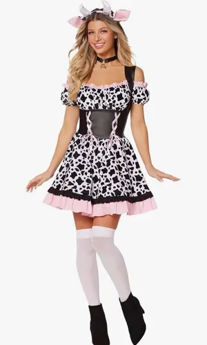 Spirit Halloween Cow Costume Dress thumbnail 1