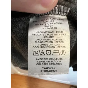 Lou & Grey Signaturesoft Sweatshirt Medium Quarter Zip Charcoal Loungewear NWT thumbnail 8