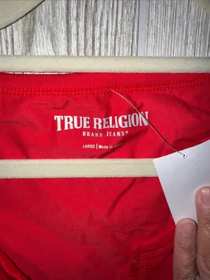 True Religion Red Graphic Wing Logo Crop Tee thumbnail 2