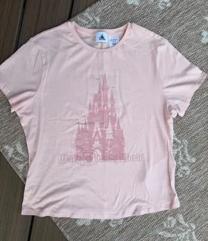 Disney Light Pink Castle Graphic Tee thumbnail 1