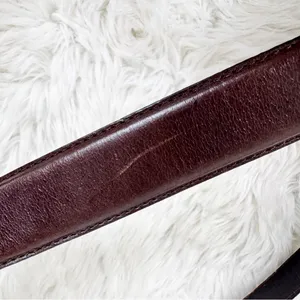 VINTAGE Fossil Brown Leather Western Engraved Silver Belt Medium Ornate Boho‎ thumbnail 9