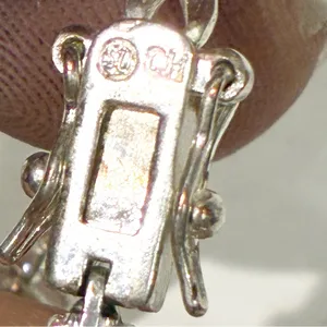 SC CH Signed Clear‎ CZ Silver Tone Tennis Bracelet Jewelry thumbnail 4