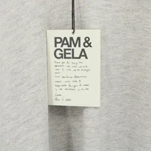 NWT Pam & Gela Rib Cross Neck Sweatshirt Heather Grey Pullover Top S thumbnail 3