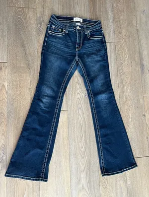 Women's Flared Blue Jeans Size 6 thumbnail 1