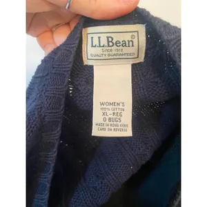L.L. Bean Women's Cable Knit Vintage Cardigan Sweater Cotton Button Up thumbnail 5