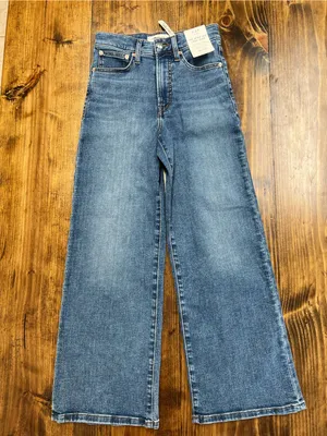 Madewell The Wide-Leg Crop Jean in Super Stretch Denim Oneida Wash Size 24 NWT thumbnail 7