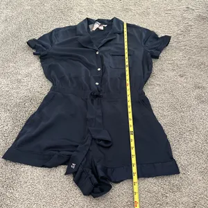 Victoria’s Secret Navy Blue Satin Sleepwear Romper thumbnail 7